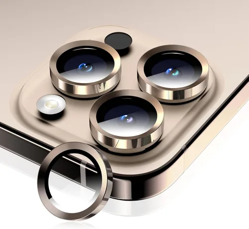 Vista 28 de Protector de lente de cámara para iPhone 17/16/16 Plus, Vidrio templado de metal Cubierta individual de lente de cámara [Anti-caída] Compatible