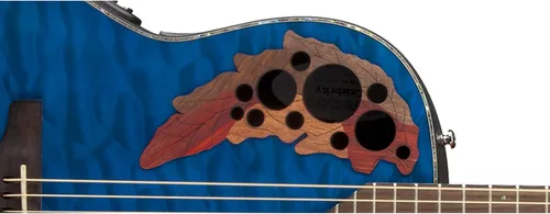Vista 2 de Ovation CE44P-8TQ Guitarra Acústica-Eléctrica, Colcha Azul Trans Arce