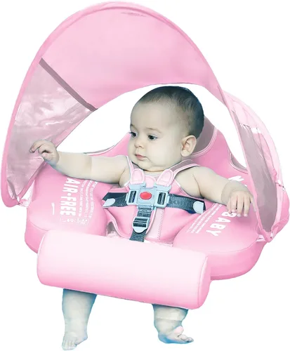 Vista 12 de Mambobaby Flotador con toldo mejorado no inflable para bebé, flotador inteligente de Mambo para natación, flotador de natación para bebé, flotador