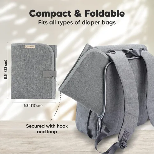 Vista 6 de KeaBabies Cambiador de pañales portátil - Cambiador de pañales plegable impermeable - Cambiador de pañales de viaje - Cambiador de pañales ligero