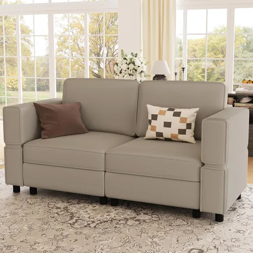 Vista 28 de Belffin Módulo modular de respaldo para sofá seccional para sofá seccional apoyabrazos/respaldo (juego de 4) terciopelo negro