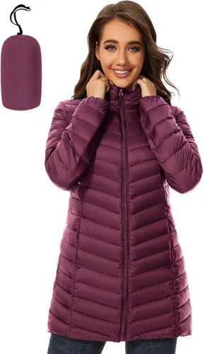Vista 11 de ANOTHER CHOICE Women's Hooded Lightweight Packable Puffer Jacket Negro