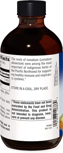 Vista 2 de Planetary Herbals Lomatium - Líquido de espectro completo, apoyo respiratorio e inmunológico, 8 onzas
