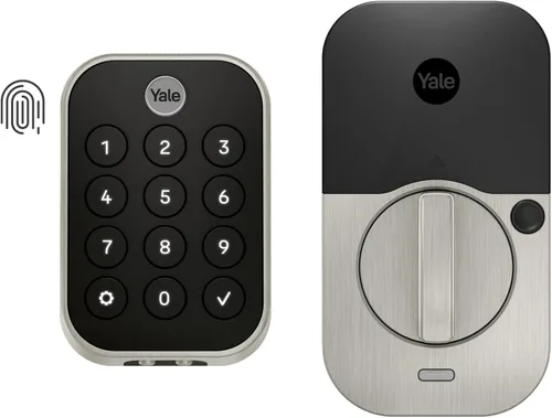 Vista 18 de Yale Assure Lock 2 Touch - Cerrojo inteligente de huellas dactilares, gamuza negra Wi-Fi (paquete de 2)