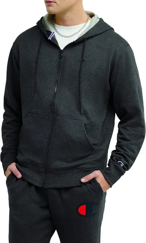 Vista 3 de Champion Powerblend - Sudadera con capucha y cremallera para hombre (regular o grande y para hombres altos)