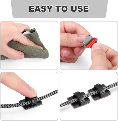 Vista 3 de GWHOLE - 100 clips adhesivos para cables