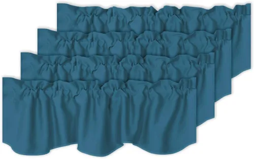 Vista 25 de H.VERSAILTEX - Cenefa de cortina opaca para ventanas de cocina, sala de estar/baño, para protección de la privacidad y decoración, con bolsillo
