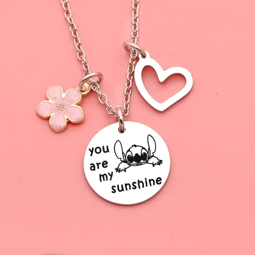 Vista 4 de Maxforever Joyería para niña collar de You are My Sunshine regalo para hija sobrina niñas Metal No es una piedra preciosa