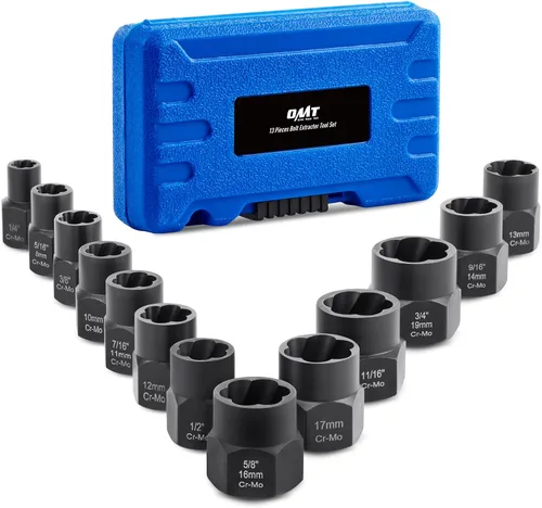 Vista 8 de Orion Motor Tech Juego de herramientas de extracción de tuercas y pernos de impacto, kit de herramientas para remover tuercas y pernos rayados