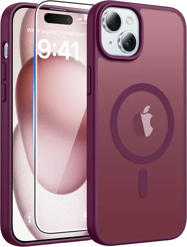 Vista 23 de FNTCASE - Funda para iPhone 16 Pro: magnética, mate, translúcida, de grado militar, protectora contra caídas, resistente, fina, duradera y a prueba