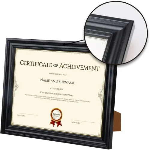 Vista 5 de Memory Island Marcos para documentos de 8.5 x 11, juego de 4 marcos de certificados para pared o mesa, marcos de diploma para premio de grado