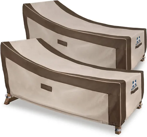 Vista 8 de HAMLER Funda para silla de salón, fundas resistentes para tumbonas para exteriores, impermeables, fundas para muebles de exterior para muebles