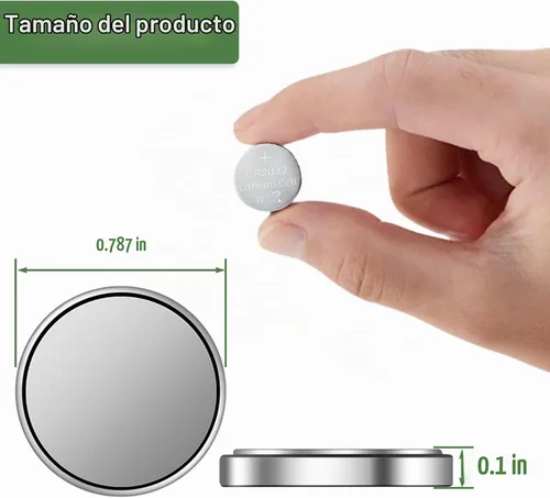 Vista 3 de CR2032 - Celdas de botón de litio de 3 V, paquete de 100 unidades para dispositivos de reloj y juguete