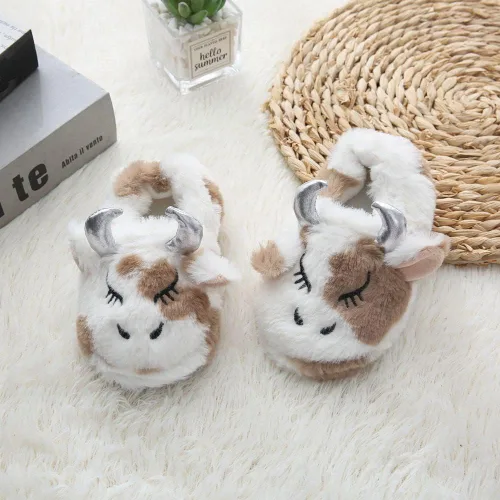 Vista 2 de Pantuflas antideslizantes de interior de dibujos animados para bebés y niñas