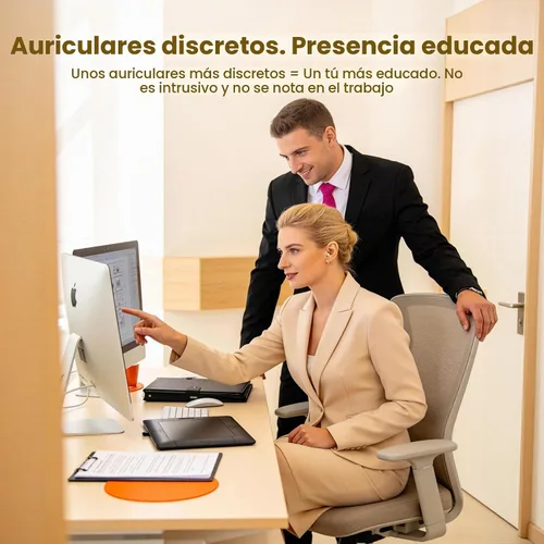 Vista 3 de Xmenha Auriculares inalámbricos Bluetooth invisibles más pequeños - Auriculares mini discretos de bajo perfil, micro, para canales auditivos pequeños