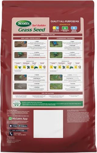 Vista 2 de Scotts Turf Builder - Mezcla multiusos de calidad para semillas de césped para áreas soleadas y sombreadas, 20 libras.