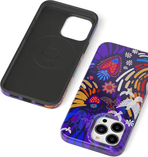 Vista 5 de Funda para iPhone 14 Pro Max Casely Viva La Vida Collage de Frida Kahlo Diseño Clásico Ultradelgado Compatible con MagSafe