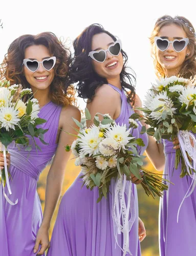 Vista 6 de Flutesan 15 pares de lentes de sol con forma de corazón para despedida de soltera para mujeres