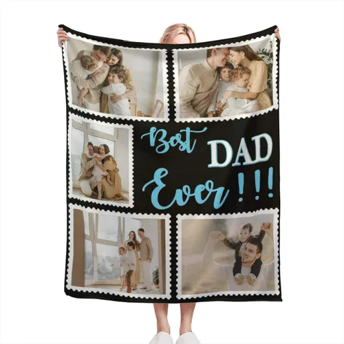 Vista 11 de Manta personalizada con fotos – Manta personalizada con fotos, regalos personalizados con imagen, manta de franela de vellón para esposa, marido