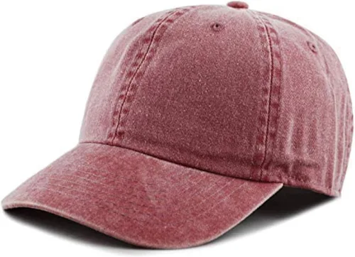 Vista 15 de The Hat Depot 100% algodón pigmento teñido de perfil bajo sombrero de papá seis panel casquillo 1. Negro.
