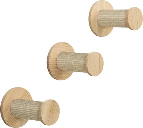 Vista 8 de Trixie Juego de muebles de pared para gatos 1 – Juego de escalada personalizable para gatos – con poste rascador escalable y plataforma elevada