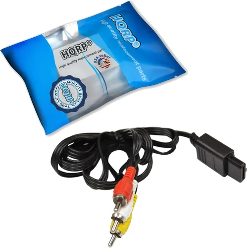 Vista 2 de HQRP Cable AV Multi para Nintendo Super NES/Gamecube - 3 RCA Composite Audio Video Cord, Multi Out Connector