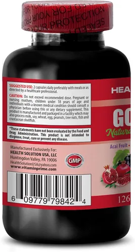 Vista 3 de Potenciador de cerebro y memoria, bayas de Goji, complejo antioxidante natural, apoyo inmunológico, píldoras de suplemento de noni, extracto