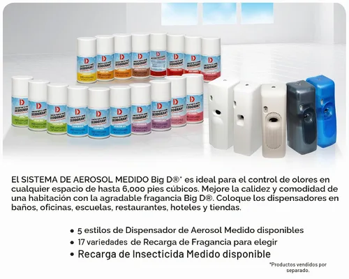 Vista 4 de Big D 767 Dispensador de aerosol totalmente programable, beige, cubre un espacio de 6000 pies cúbicos - Ambientador automático ideal para baños