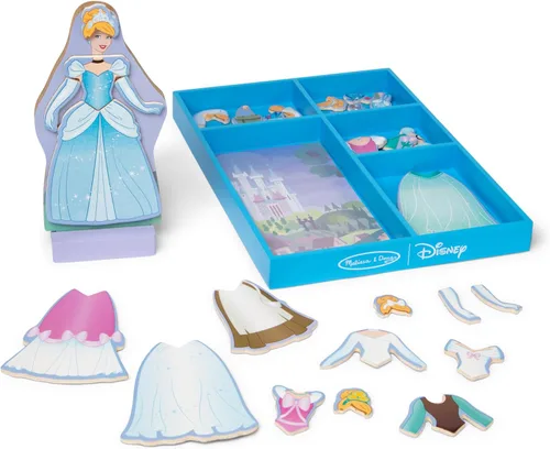 Vista 12 de Melissa & Doug Disney Princess Ariel - Juego de muñeca magnética de madera para disfrazarse (más de 30 piezas)