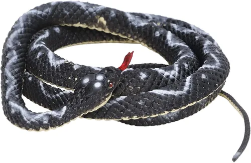 Vista 5 de plplaaoo Juguete de serpiente falsa, serpiente realista, figura de serpiente de coliflor de boa simulada, figura de serpiente de plástico