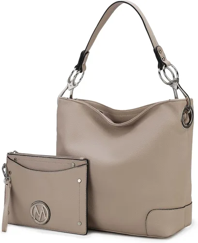 Vista 36 de MKF Collection Mia K - Bolso Hobo para mujer, de piel vegana, bolso de hombro holgado, bolso con asa superior