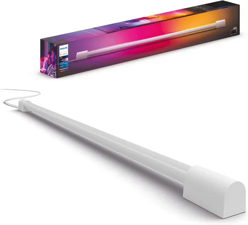 Vista 9 de Philips Hue - Tubo de luz LED inteligente grande, negro - Luz LED de cambio de color blanco y ambiente - 1 paquete - Sincronización con TV, música