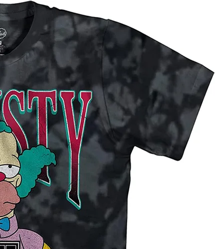Vista 6 de The Simpsons Camiseta Krusty The Clown Homer, Bart, Lisa y Krusty The Clown para hombre