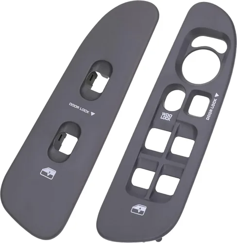 Vista 2 de Obaee Panel de control de ventana de puerta del conductor y del pasajero, bisel compatible con Dodge Ram 1500 2500 3500 2002-2009 borde del botón