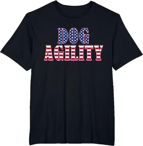 Vista 27 de Dog Agility American Flag - Camiseta de agilidad para perros, Negro