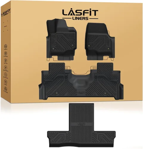 Vista 23 de LASFIT Alfombrillas delanteras para Ford F-150 2015-2026 F150 Lightning 2022-2025 SuperCrew & Super Cab Alfombra para todo tipo de clima, tapetes