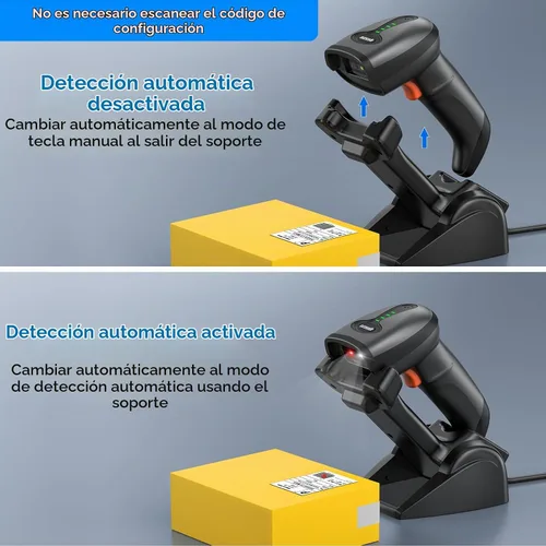 Vista 3 de Symcode Escáner de código de barras QR industrial Bluetooth con soporte de carga inalámbrico, escáner de código de barras inalámbrico 2D 1D Escáner