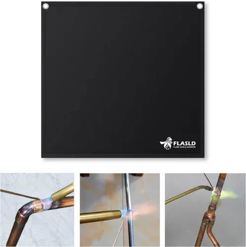 Vista 5 de FLASLD Protector de llama magnético para soldar y soldar con autógena, escudo térmico de alta temperatura de 18 x 18 pulgadas, alfombrilla