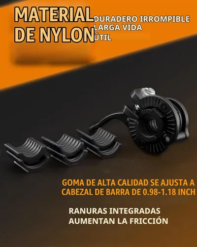 Vista 5 de MAXRICH Abrazadera de barra de 1 pulgada, varios tamaños y clips de peso ajustables para collares de barra de liberación rápida Negro 0.9-1.18