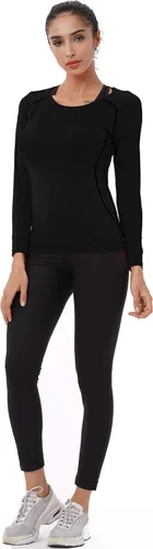 Vista 71 de CADMUS Paquete de 1 o 3 camisetas de entrenamiento de manga larga para mujer, camiseta de compresión de ajuste seco para correr