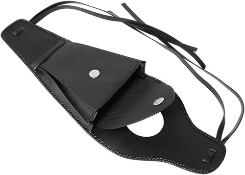 Vista 2 de FSFY - Bolsa de tanque de gasolina para motocicleta, bolsa de depósito de combustible de piel sintética, bolsa central para consola de salpicadero