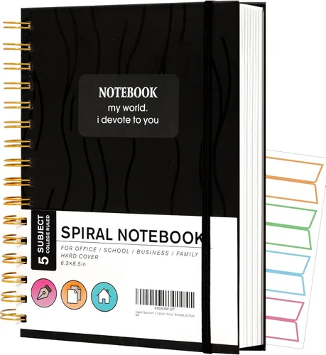 Vista 16 de Yoment Cuaderno de espiral de tapa dura de 8.5 x 11 pulgadas, 240 páginas, cuadernos grandes A4 para el trabajo, 100 GSM, cuaderno de papel