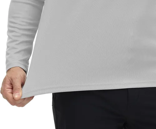 Vista 14 de Rdruko Polo para hombre con bolsillo de manga larga de secado rápido para golf al aire libre con cuello