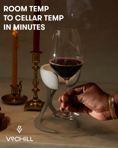 Vista 8 de VoChill Enfriador de copas de vino con tallo Fabricado en Estados Unidos Herramienta de vino radicalmente genial – mantiene el vino