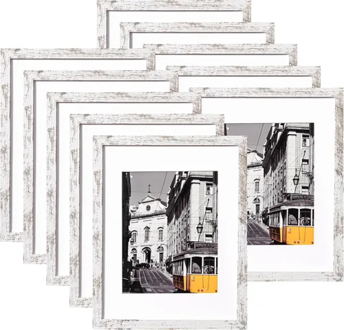 Vista 21 de eletecpro Juego de 5 marcos de fotos de 8 x 10 pulgadas, collage de fotos, decoración de pared, fotos de 5 x 7 con paspartú o de 8 x 10 pulgadas sin