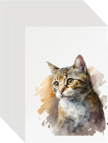 Vista 21 de 100PCS 2.5x3.5 Watercolor Paper Bulk, 140lb/300g Cold Press Thick Water Color Paper Pad for Child Adult, White Art Paper for Drawing Painting