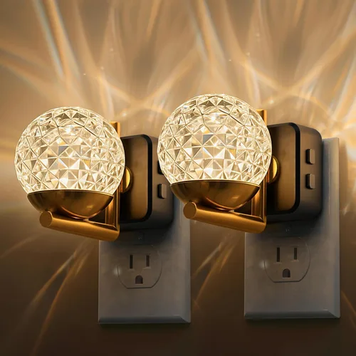 Vista 50 de L LOHAS LED Las luces nocturnas se enchufan a la pared, luz nocturna con Anillo de oro-3CCT