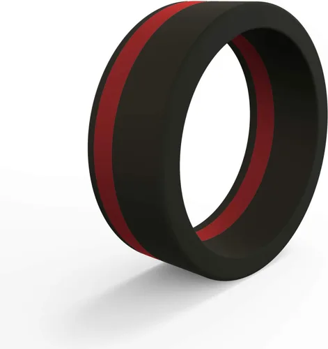 Vista 35 de QALO - Colección de anillos de silicona clásicos para hombre