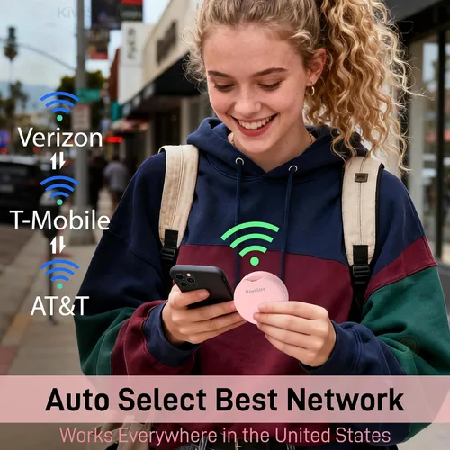 Vista 4 de KiwiSIM Hotspot móvil 4G LTE, dispositivo portátil WiFi 6 con datos de 10 GB durante 30 días, compatible con AT&T, T-Mobile, Verizon, sin contrato