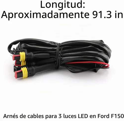 Vista 2 de Raptor Conversion Grill Grille Cable de mazo de cables para F-150 F150 W/F&R/LED